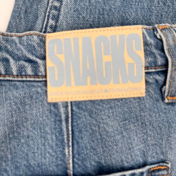 Snacks by Mother Pleated Wide Leg Denim Size 25 Raw Hem High Rise Jeans - Picture 10 of 16